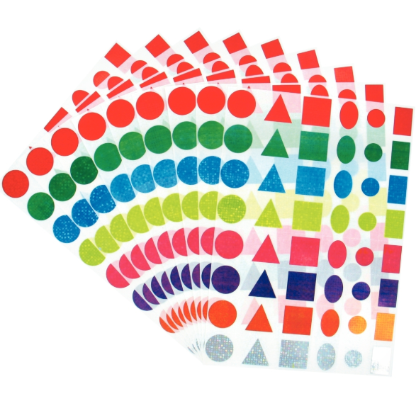 Sticker, 720 Stück, sortiert